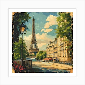 Paris Eiffel Tower Art 2 Art Print