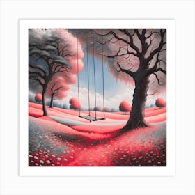 Swing In The Park Art Print