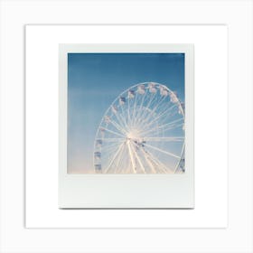 Polaroid Ferris Wheel Blue Sky Seaside Art Print