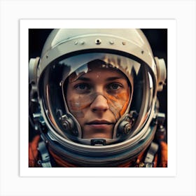 Woman In Space Art Print