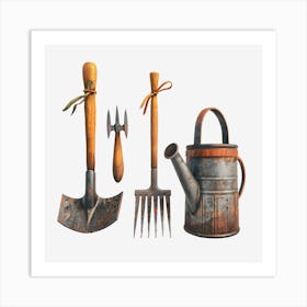 Garden Tools 1 Art Print