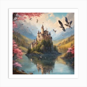 Castle On The Lake Art Print