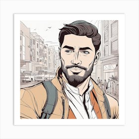 Portrait Of A Young Man Art Print