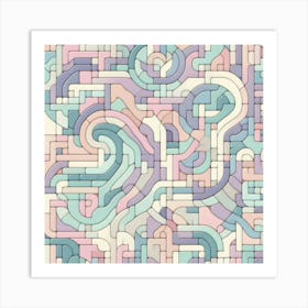 Abstract Maze Pattern Art Print