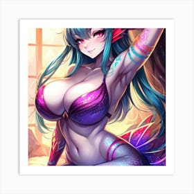 Sexy anime mermaid 10 Art Print