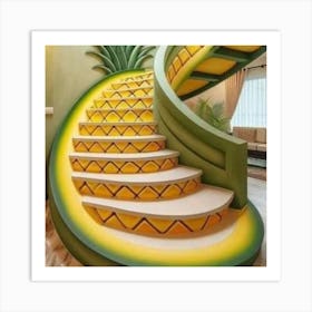 Pineapple Staircase Art Print