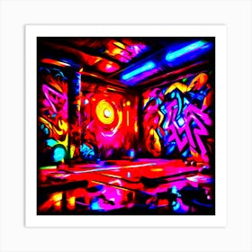 Psychedelic Graffiti Art Print