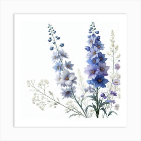 Flower of Delphinium 3 Art Print