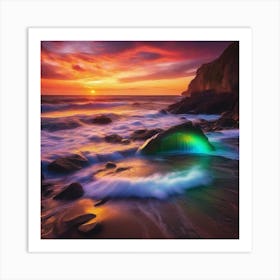 Rainbow Rock Art Print