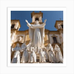 Statue Of Jesus Art Print