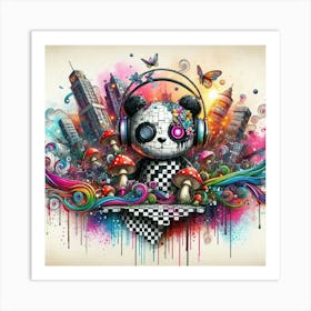 Psychedelic Panda 13 Art Print