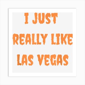 Las Vegas Funny Halloween Autumn Fall Orange Goth Art Print