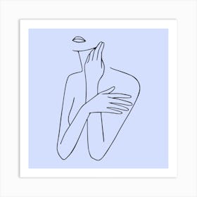 Woman Touching Her Face Art Print