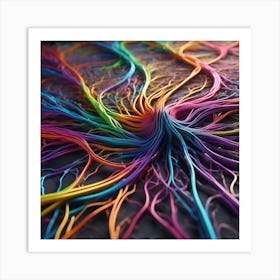 Colorful Neural Network 4 Art Print