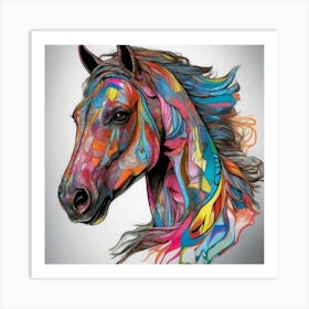 Colorful Horse Art Print