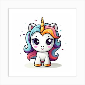 Cute Unicorn 763 Art Print