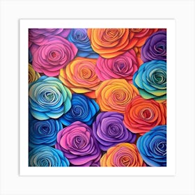 Colorful Roses Art Print