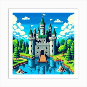 8-bit castle 3 Art Print