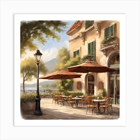 Cafe Painting Art Print