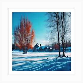 Winter on the Farm Art Print