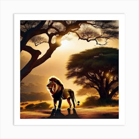 Lion King 4 Art Print