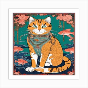 Koi Cat Art Print