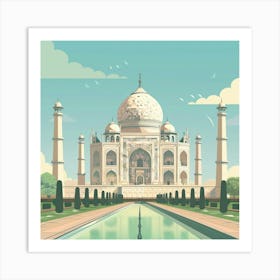 A Taj Mahal In Agra Vector Design Illustration 1719953680 1 Art Print