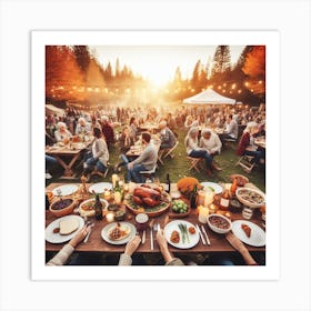 Thanksgiving Dinner 5 Art Print