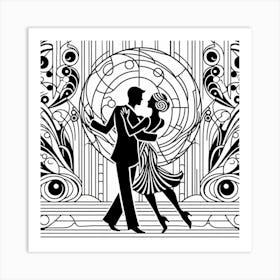 Deco Dance Art Print