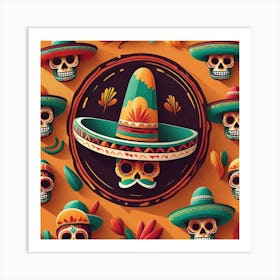 Mexican Skulls 14 Art Print