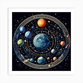 Solar System art print 1 Art Print