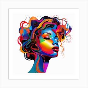 Colorful Woman 6 Art Print