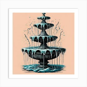 Fountain Of Water 9 Art Print