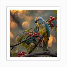 Parrot At Sunset Art Print