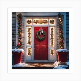 Christmas Door 136 Art Print