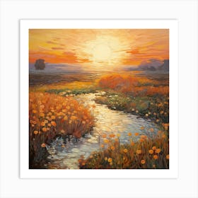 Sunset Over California Art Print