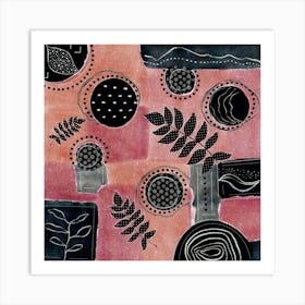 Abstract Pattern Floral Wall Art Art Print