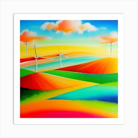 Wind Turbines Art Print