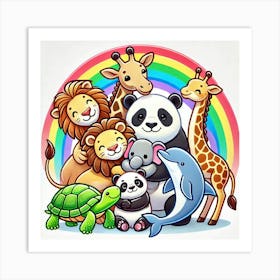 Zoo Animals Art Print