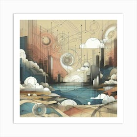 Abstract Cityscape 13 Art Print