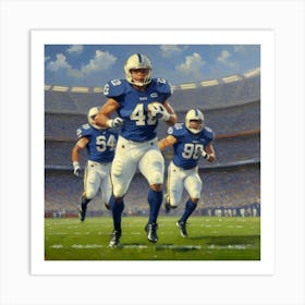 Game-Changer Football Star Mid-Action Art Print