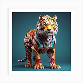 Abstract Tiger 3 Art Print