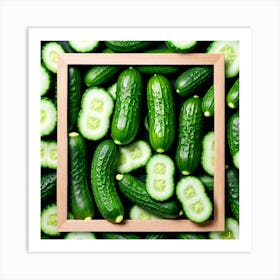 Cucumbers In A Frame 13 Art Print