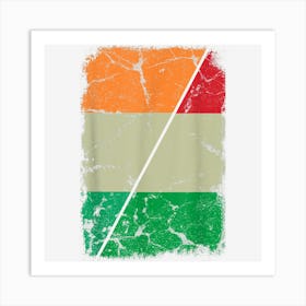 Irish And Italian Flag Together Mixed Family Roots Art Print