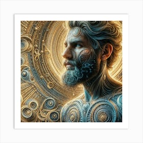 Psychedelic Man 1 Art Print