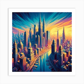 Futuristic Cityscape 19 Art Print