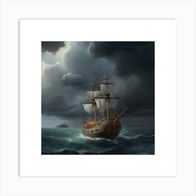 Ship At Sea.1 Art Print