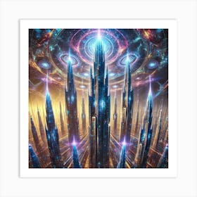 A Mesmerizing Depiction Of The Infinite Spires, To Art Print