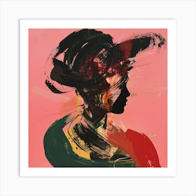 Woman In Hat Art Print