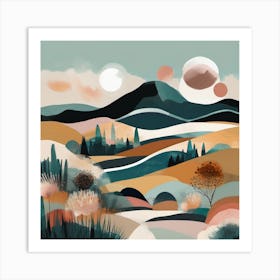 boho Landscape Canvas Print Art Print